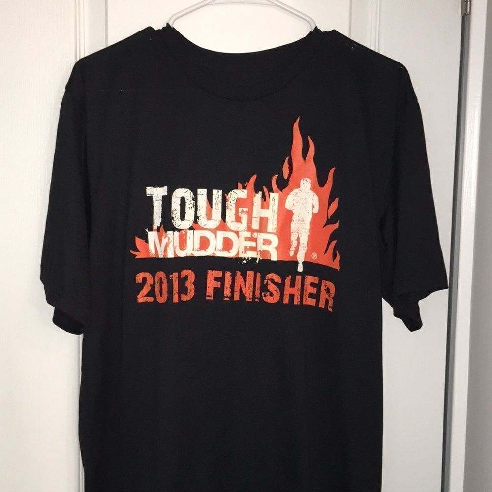 Under Armour Tough Mudder 2013 finisher T work out training t shirt L black